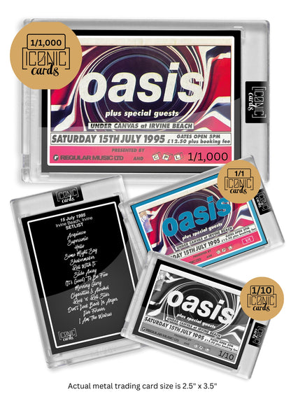 Oasis Irvine Beach Metal Concert Trading Card