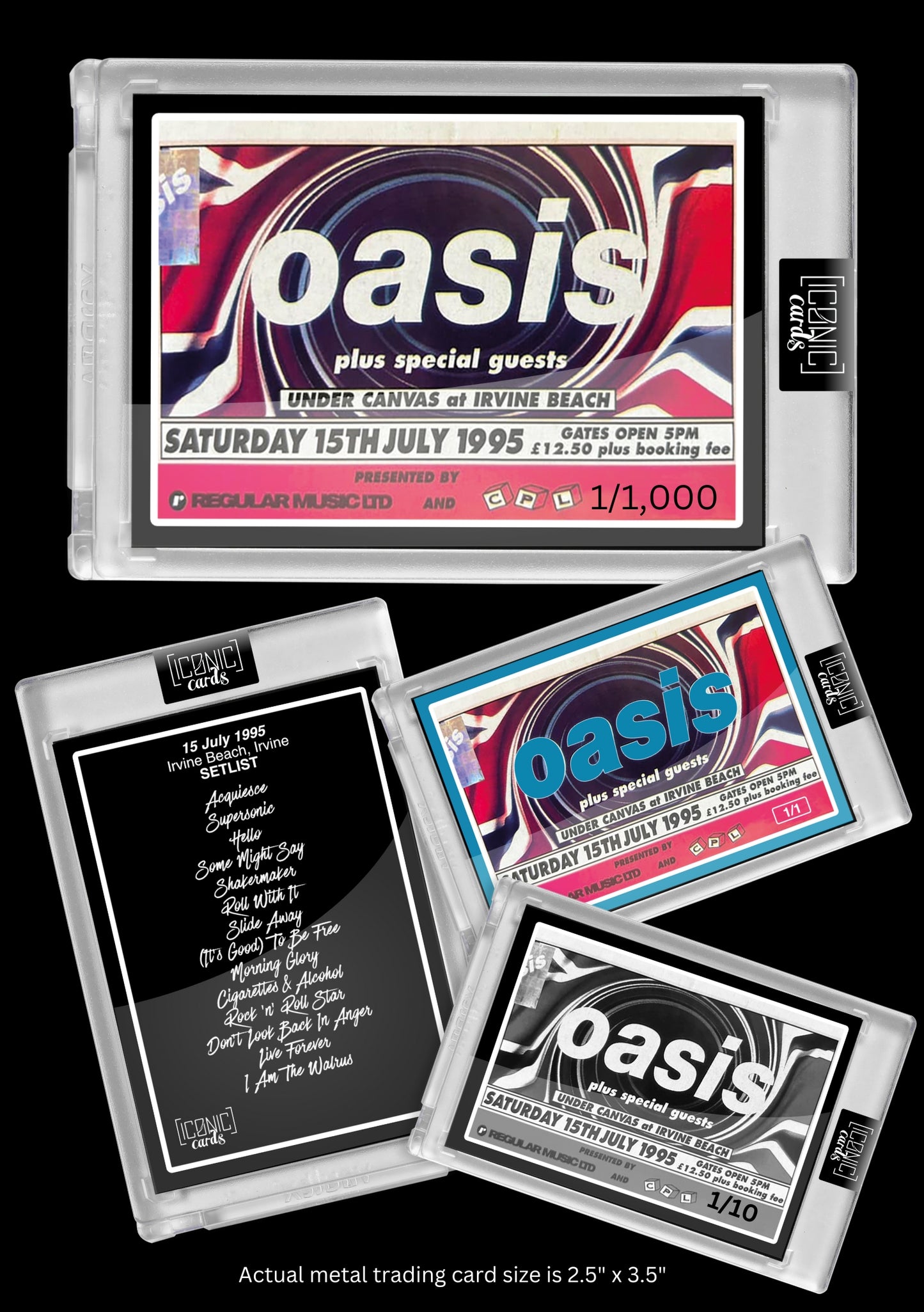 Oasis Irvine Beach Metal Concert Trading Card