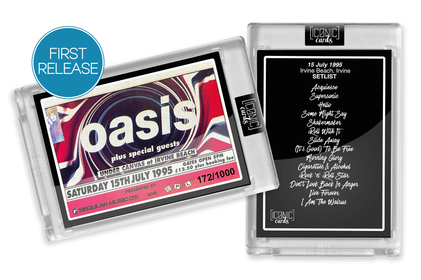 Oasis Irvine Beach Metal Concert Trading Card